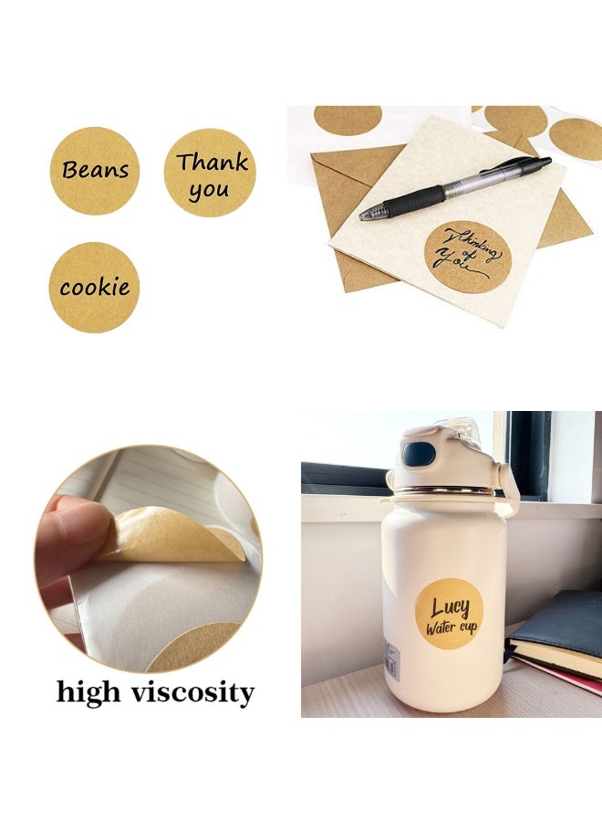 1000 قطعة ملصقات ورق حرفي، ملصقات ملفوفة مكتوبة بخط اليد، ختم صندوق الهدايا للحرف اليدوية اليدوية، القصاصات، ديكور الزفاف/عيد الميلاد - Image 2