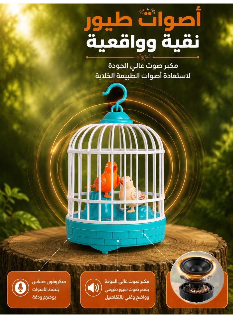 لعبة الطائر الذكي المتكلم التفاعلية للأطفال ,أصوات وحركة أجنحة واقعية, قابلة لإعادة الشحن عبر USB مع خطاف ,هدية تعليمية مثالية - Image 1