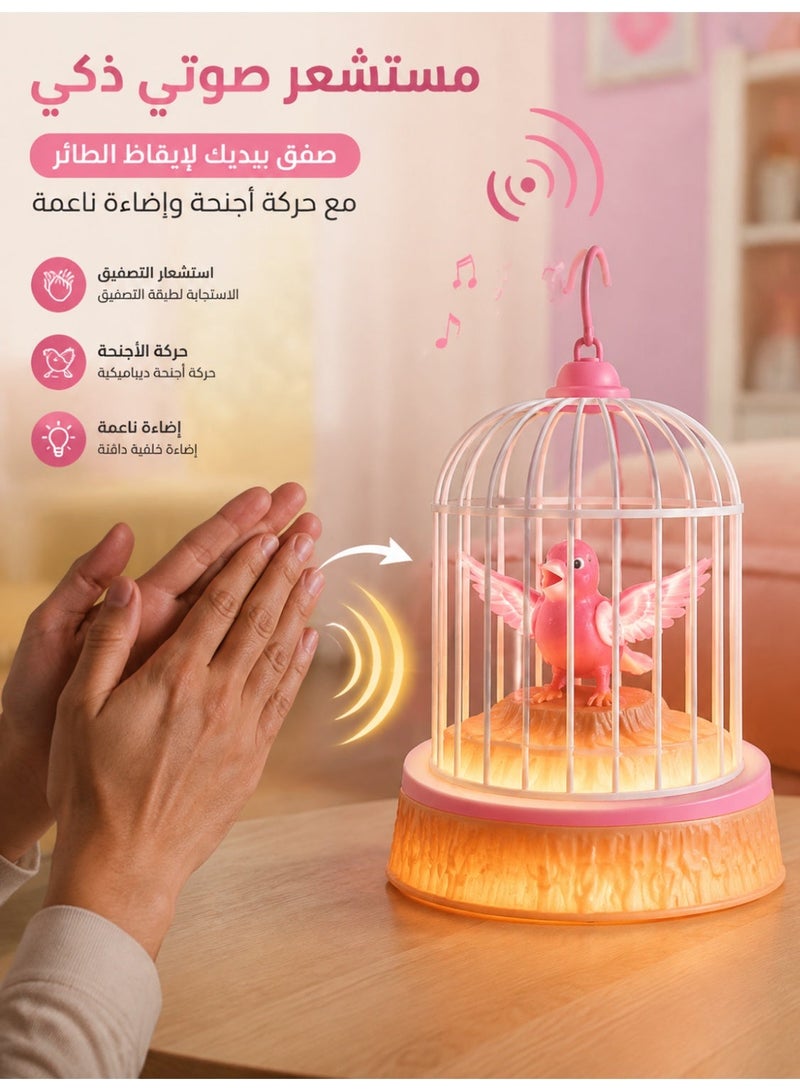 لعبة الطائر الذكي المتكلم التفاعلية للأطفال ,أصوات وحركة أجنحة واقعية, قابلة لإعادة الشحن عبر USB مع خطاف ,هدية تعليمية مثالية - Image 3
