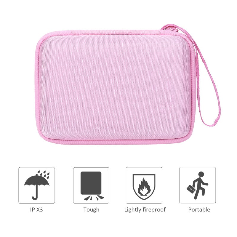 co2CREA Hard Travel Case Replacement for Canon SELPHY QX20 / QX10 Portable Square Photo Printer (Pink Case) - Image 5