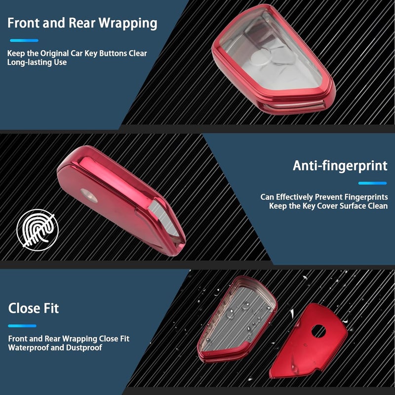 RUIYA Compatible with VW Tiguan 3 | Passat B9 2024 2025 2026 Car Key Cover, Tiguan 2025 2026 TPU Key Cover Key Cover Replacement Remote Control Case Cover Tiguan Accessories - Image 2