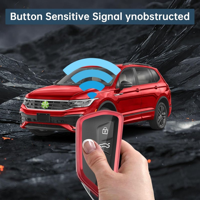 RUIYA Compatible with VW Tiguan 3 | Passat B9 2024 2025 2026 Car Key Cover, Tiguan 2025 2026 TPU Key Cover Key Cover Replacement Remote Control Case Cover Tiguan Accessories - Image 1