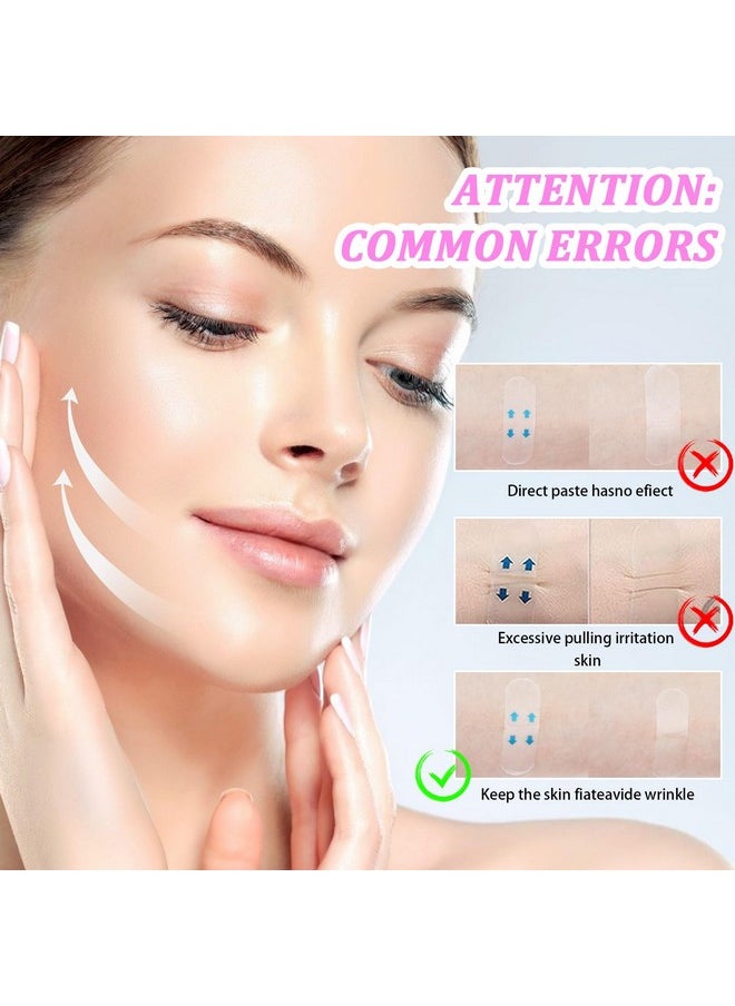 Sibba - Sibba Face Tape 160 Pcs Invisible Lift Tapes Instant Tightening Sticker Portable Neck Patches Jowls Stickers Saggy Skin Strips Face Care Tape Clear Facical Tape for Double Chin Neck Wrinkle - Image 1
