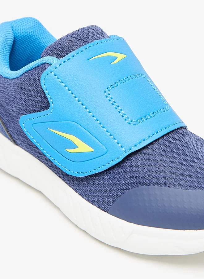 Dash Boys Textured Sports Shoes with Hook and Loop Closure
