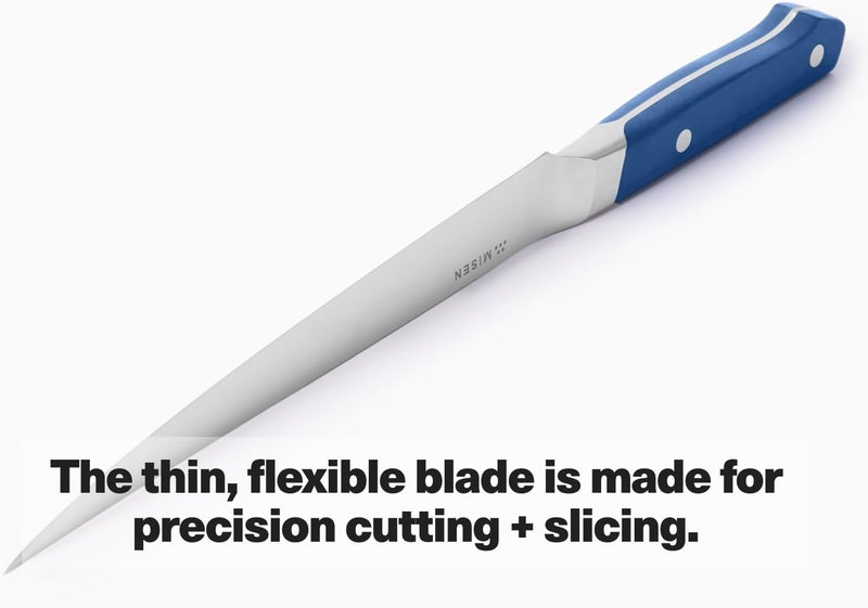 Misen 7.5" Stainless Steel Fillet Knife – Flexible Blade for Precision Fish Filleting & Meat Trimming - High-Carbon Steel for Long-Lasting Sharpness – Ergonomic Handle for Control – Black - Image 5