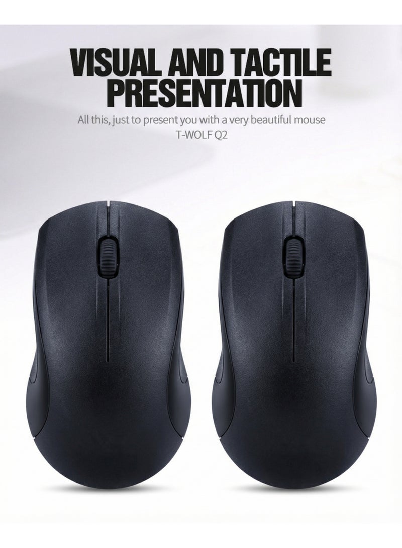 T-WOLF Q2 Business Office Wireless Mouse, using 2.4G wireless technology, with a receiving range of 10 meters, optical engine, 1200DPI, - Image 3