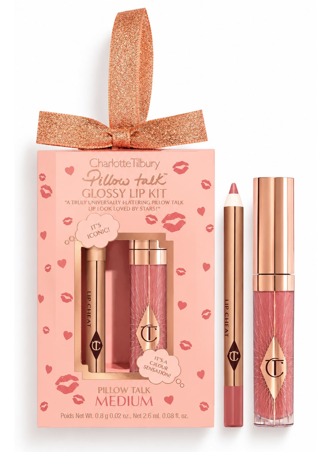 Charlotte Tilbury Pillow Talk Glossy Lip Kit Pillow Talk Medium