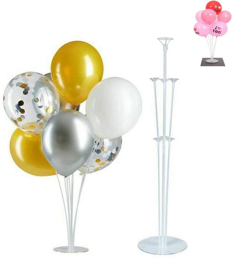 Balloonistics Balloon Stand Kit – Set of Clear Table Desktop Balloon Holder – Includes 7 Sticks, 7 Cups, and 1 Base – Reusable Display Centerpiece for Birthdays, Weddings, and Anniversary Decorations - Image 5