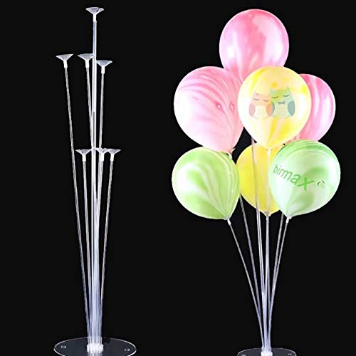 Balloonistics Balloon Stand Kit – Set of Clear Table Desktop Balloon Holder – Includes 7 Sticks, 7 Cups, and 1 Base – Reusable Display Centerpiece for Birthdays, Weddings, and Anniversary Decorations - Image 2