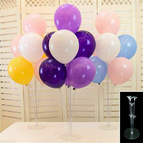 Balloonistics Balloon Stand Kit – Set of Clear Table Desktop Balloon Holder – Includes 7 Sticks, 7 Cups, and 1 Base – Reusable Display Centerpiece for Birthdays, Weddings, and Anniversary Decorations - Image 3