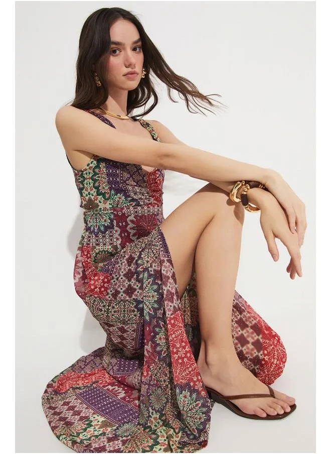 JUNE June Patterned Dress Multicolour