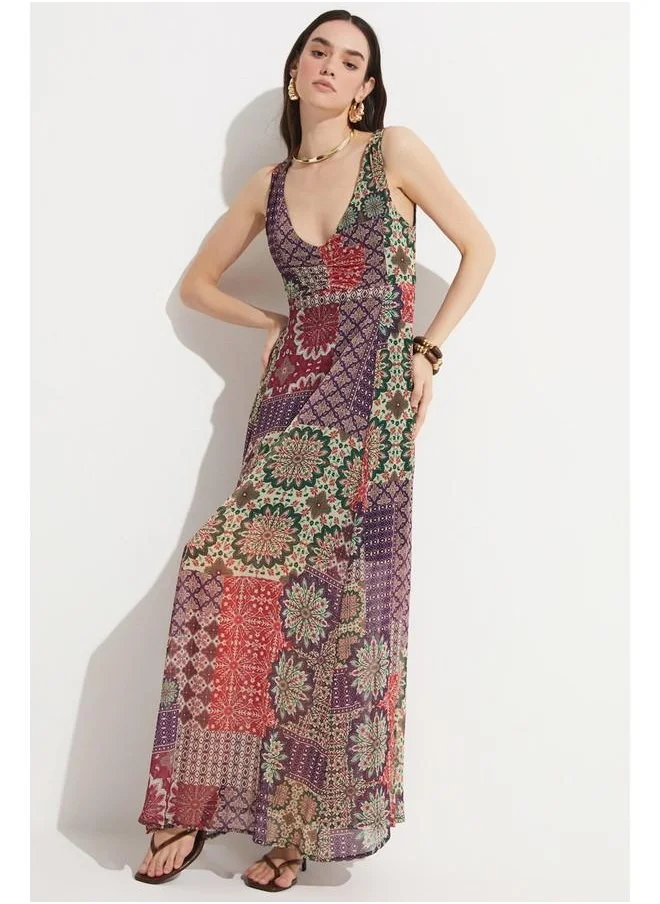 JUNE June Patterned Dress Multicolour