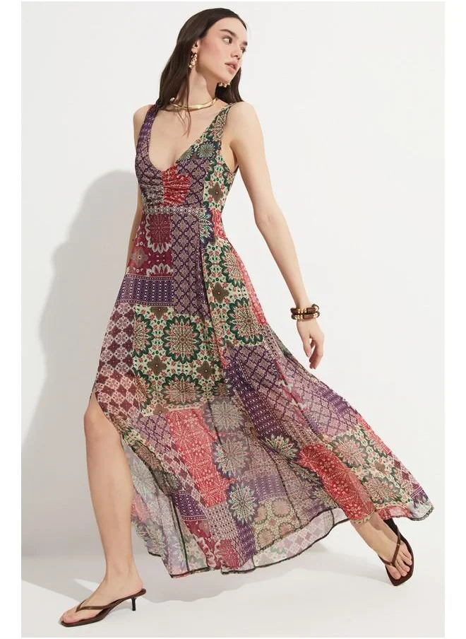 JUNE June Patterned Dress Multicolour