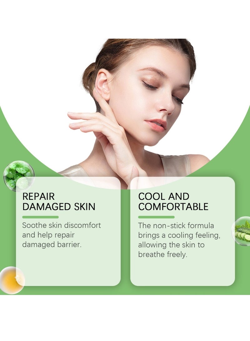 OceAura 120ML Aloe Soothing Gel Repair Damaged Skin Hydrating Moisturizing Nourishing Cooling Easy Absorb Aloe Vera Soothing Gel for Face and Body Lightweight Non-Sticky Aloe Gel for Sunburn Relief and After Sun Care  - Image 3