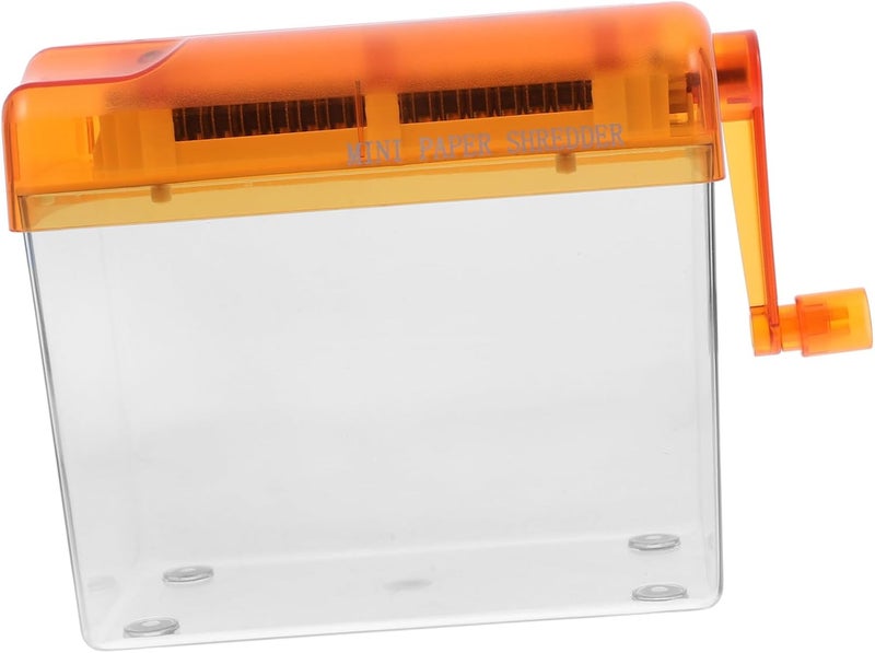 Mini Manual Paper Shredder Portable Document Cutting Tool with Collection Box Body for Easy Monitoring Convenient for Home Office Use - Image 1
