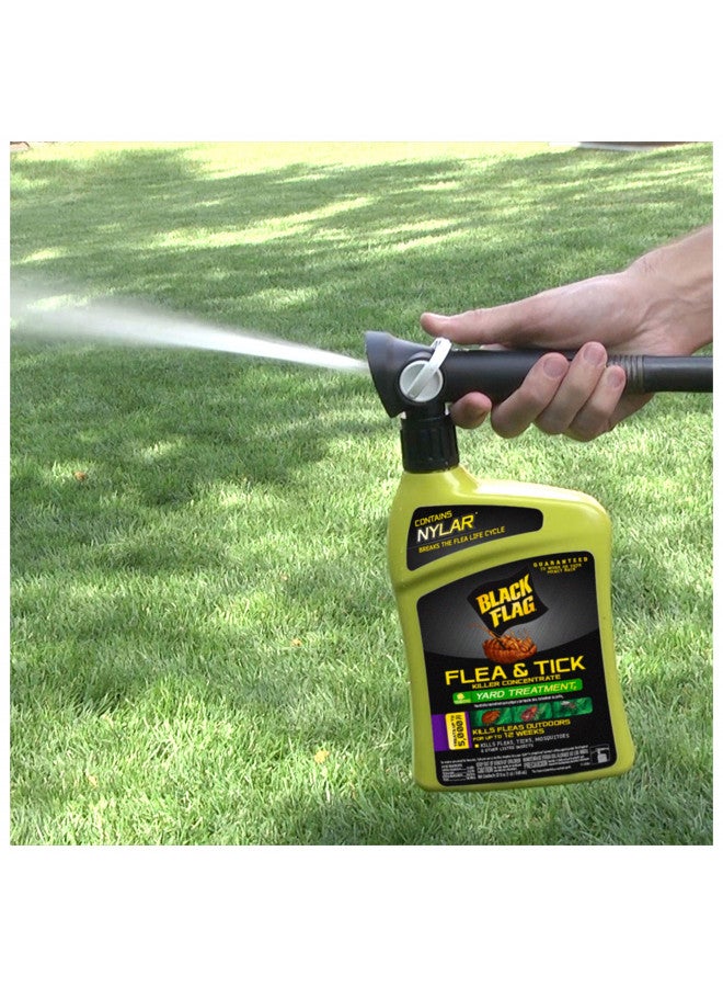 Black Flag Black Flag Flea and Tick Killer Concentrate Yard Treatment, 32 Ounces, Ready To Spray, Quickflip Hose End Sprayer  - Image 5