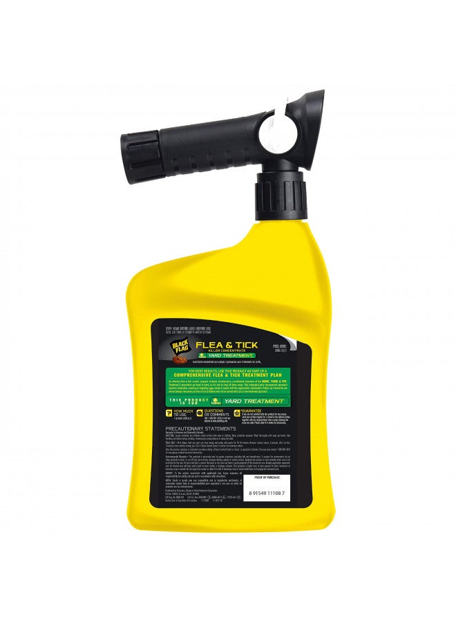 Black Flag Black Flag Flea and Tick Killer Concentrate Yard Treatment, 32 Ounces, Ready To Spray, Quickflip Hose End Sprayer  - Image 4