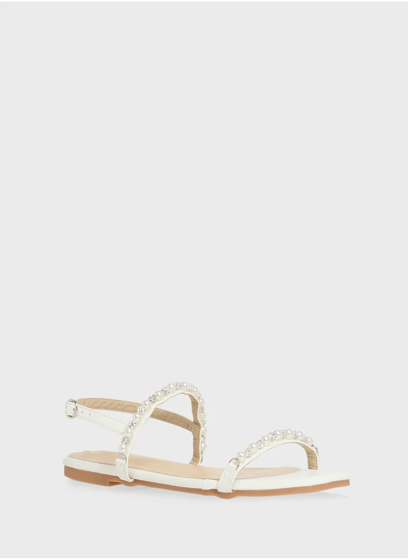 ELLA Diamante Flat Sandal