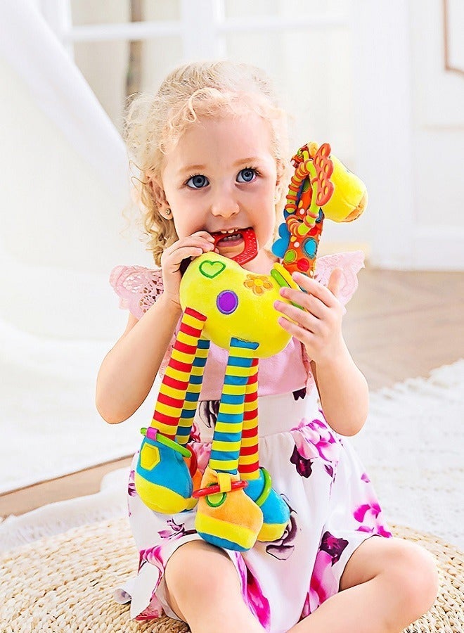 happy monkey High Quality Newborn Baby Toy Stroller Bed Hanging Plush Infant Rattle Teether Toy - Image 2
