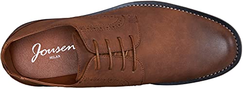 Jousen Mens Dress Shoes Suede Plain Toe Business Casual Oxford Shoes Dark Brown Dress Shoes for Men (AMY624 Dark Brown 10) - Image 3