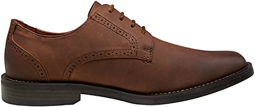 Jousen Mens Dress Shoes Suede Plain Toe Business Casual Oxford Shoes Dark Brown Dress Shoes for Men (AMY624 Dark Brown 10) - Image 4