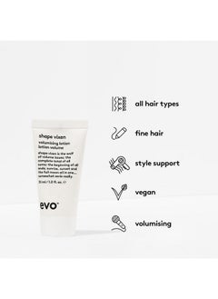 EVO EVO Shape Vixen Volumizing Lotion - Professional Hair Styling Blow Dry Texture Mask for Fine Thin Straight Hair - Travel Size, 30ml / 1.01fl.oz  - Image 3