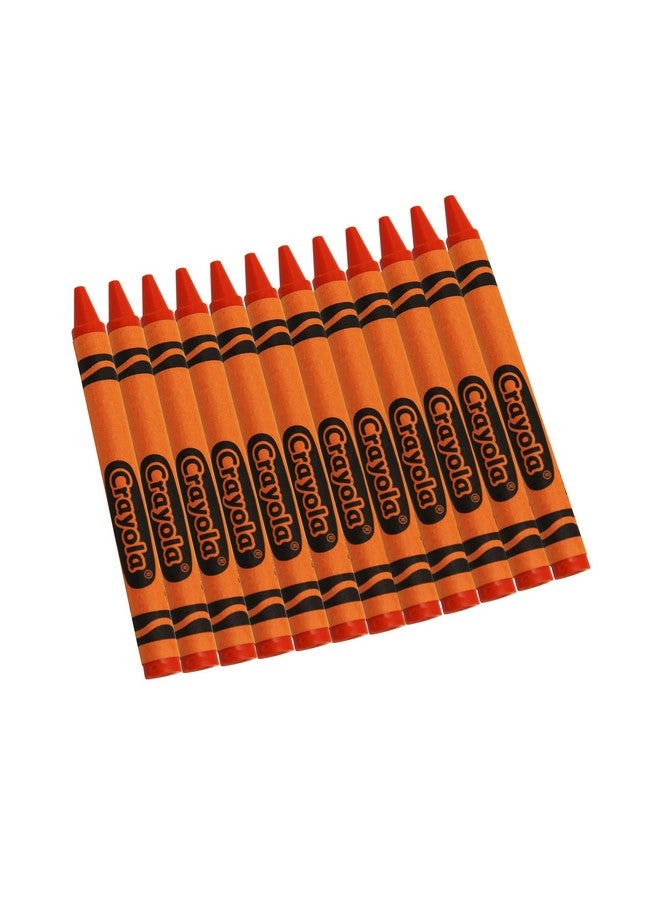 Crayola Crayons Orange Single Color Crayon Refill 12 Count Bulk Crayons School Supplies - Image 1