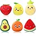 Aoriher 6 Pcs Cute Fruit Plush Toys Bulk Colorful Stuffed Fruits Soft Small Doll Avocado Strawberry Orange Pineapple Stuffed Gifts for Classroom Prizes Birthday Party Favors - Image 3