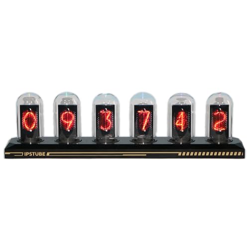 Vastarry Nixie Tube Clock Glow Tube Clock IPS Color Screen Digital Clock DIY Analog Digital Tube WiFi time Desktop Desktop Digital Clock Decoration Gift (H401) - Image 1