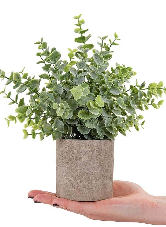 YIM-VIBEHAUS 3PCS Small Artificial Plants Set, Plastic Fake Green Plants for Home Office Desk Bathroom Decoration Artificial Potted Plants  - Image 2