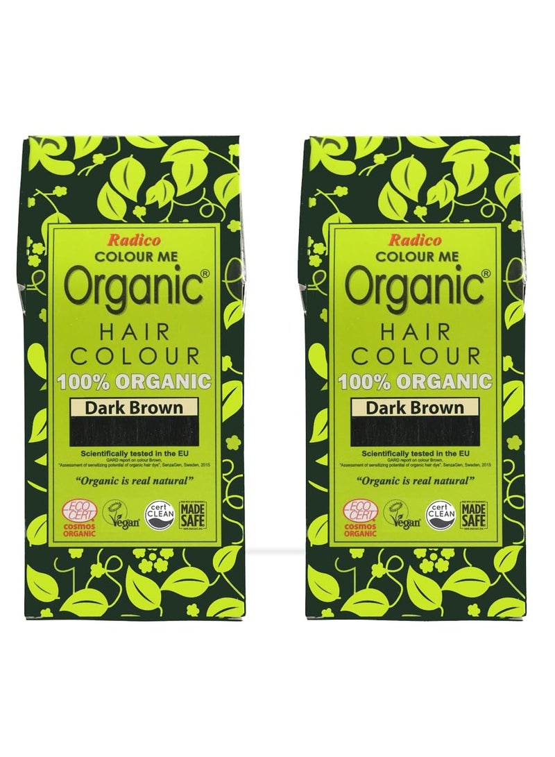 Radico Organic Dark Brown Hair Colour; 100% Organic made with natural herbs - Image 1