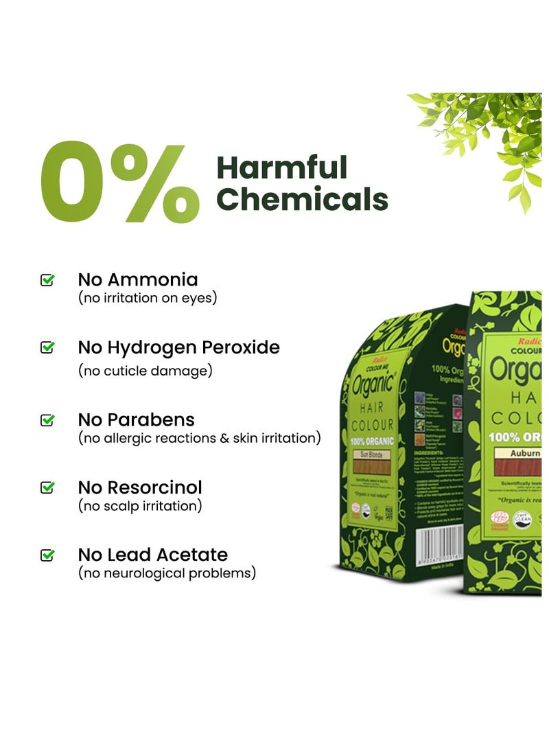 Radico Organic Dark Brown Hair Colour; 100% Organic made with natural herbs - Image 2