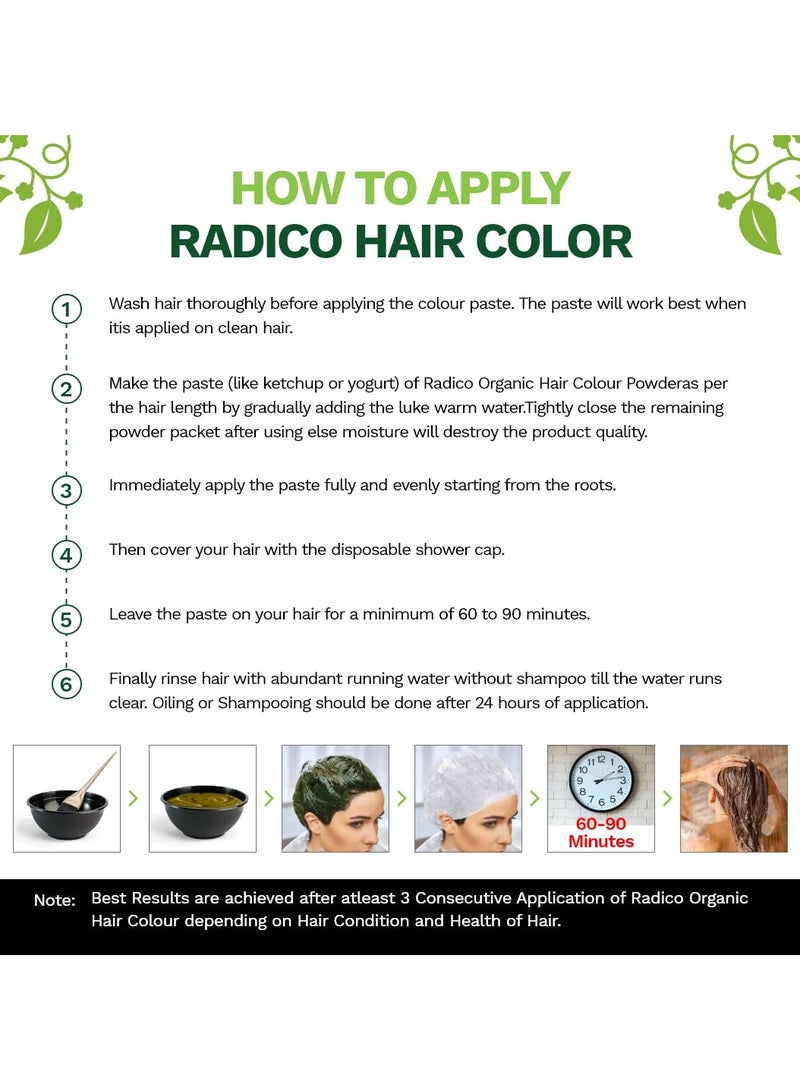 Radico Organic Dark Brown Hair Colour; 100% Organic made with natural herbs - Image 4