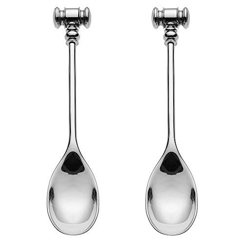 Alessi MW20S2 Dressed - Set of two spoons with soft boiled egg opener in 18/10 stainless steel mirror polished. - Image 1