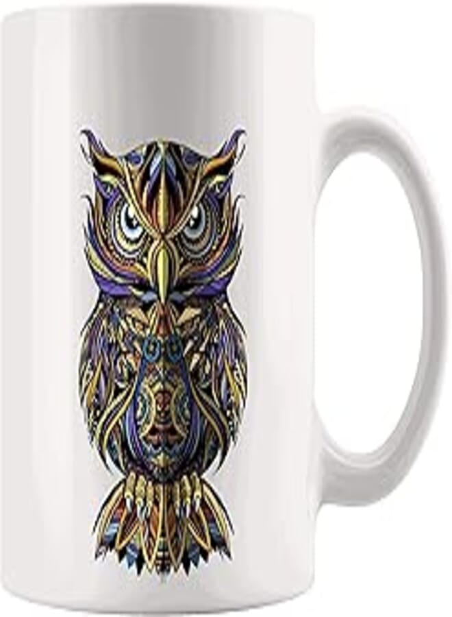 Cermaic Health Mug with Owl Printing
