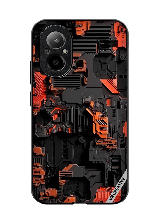 VR CREATIVE Protective Case Cover For Realme C67 4G Circuit Design Multicolour - Image 1