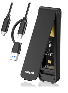 M.2 NVMe SSD Enclosure, USB 3.2 Gen 2 to M.2 NVMe Enclosure, PCIe NVMe Adapter for M & M+B Key, Sandwich Style Design, Tool-Free Installation, Support UASP and Trim