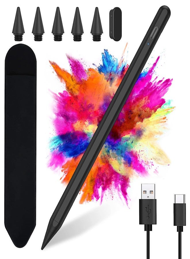 COO Stylus Pen for iPad 9th&10th Generation, Fast Charge for iPad Pencil, Stylus Pen with Palm Rejection, Pen for iPad Pro 11/12.9 inch(2018-2023), iPad mini 5/6/Air 3/4/5, iPad 6/7/8/9/10 (Black) - Image 1