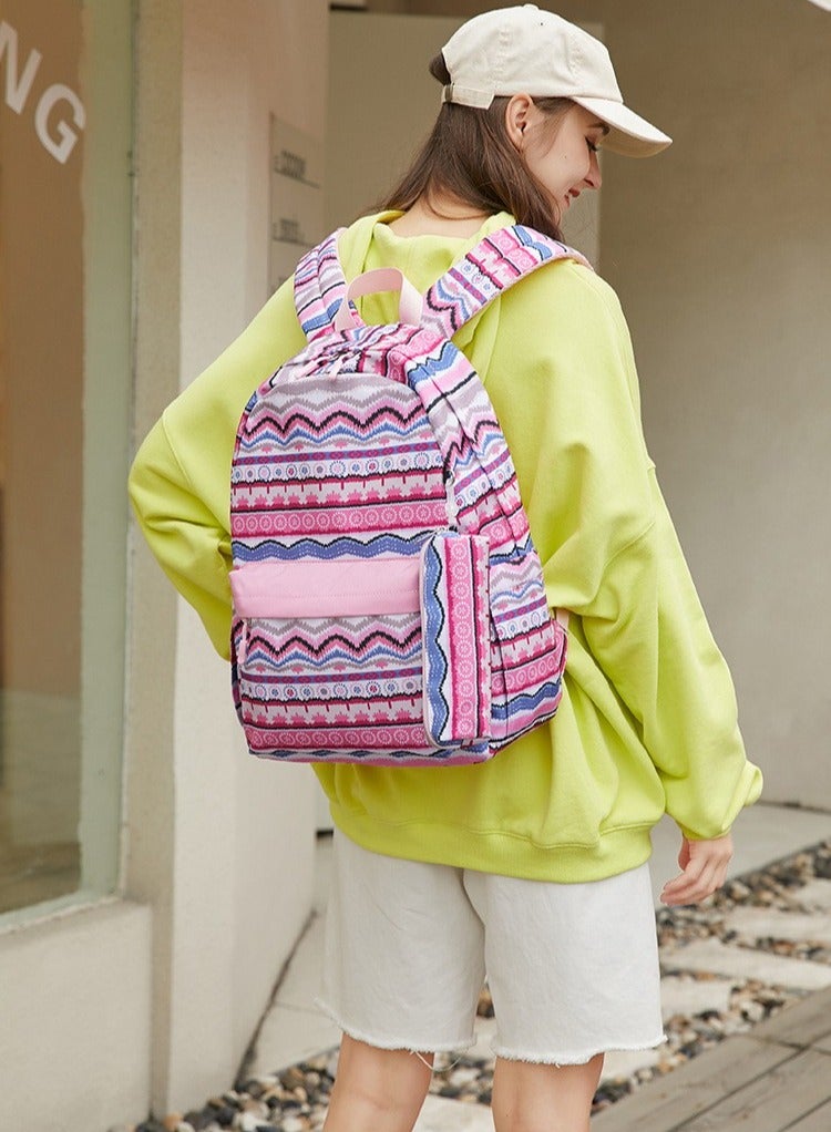 SKT Shiketro Two-piece Student Backpack Qutdoor Printed Waterproof Backpack - Image 3