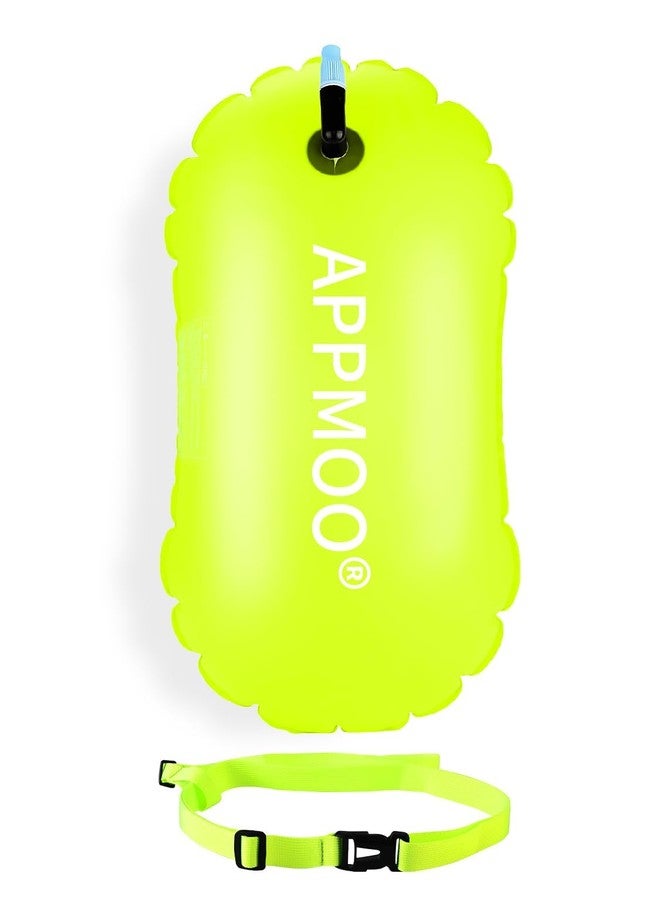 ATTGUCI Swim Buoy with Dry Bag Compartment, High Visibility Open Water Swim Safety Buoy, Lightweight Swim Belt for Swimmers and Triathletes - Image 1