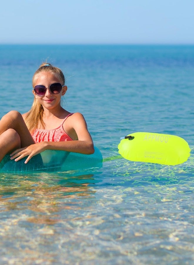 ATTGUCI Swim Buoy with Dry Bag Compartment, High Visibility Open Water Swim Safety Buoy, Lightweight Swim Belt for Swimmers and Triathletes - Image 2