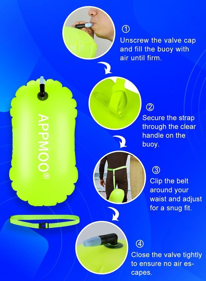 ATTGUCI Swim Buoy with Dry Bag Compartment, High Visibility Open Water Swim Safety Buoy, Lightweight Swim Belt for Swimmers and Triathletes - Image 5