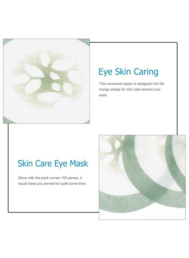 Leorx 100Pcs Under Eye Pads Disposable Cucumber Print Nonwoven Eye Patches Eyelash Pad Diy Eye Care Tool For Home Travel And Salon - Image 4