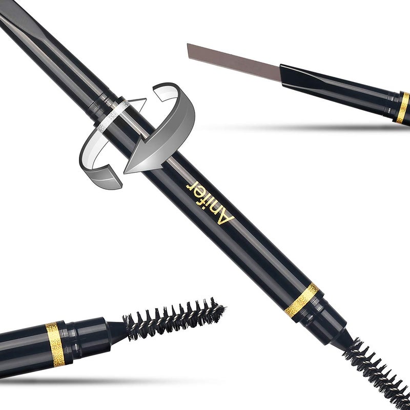 ANIFER Eyebrow Pencil Dark brown Waterproof Smooth Natural Cruelty Free (Dark brown #2) - Image 3
