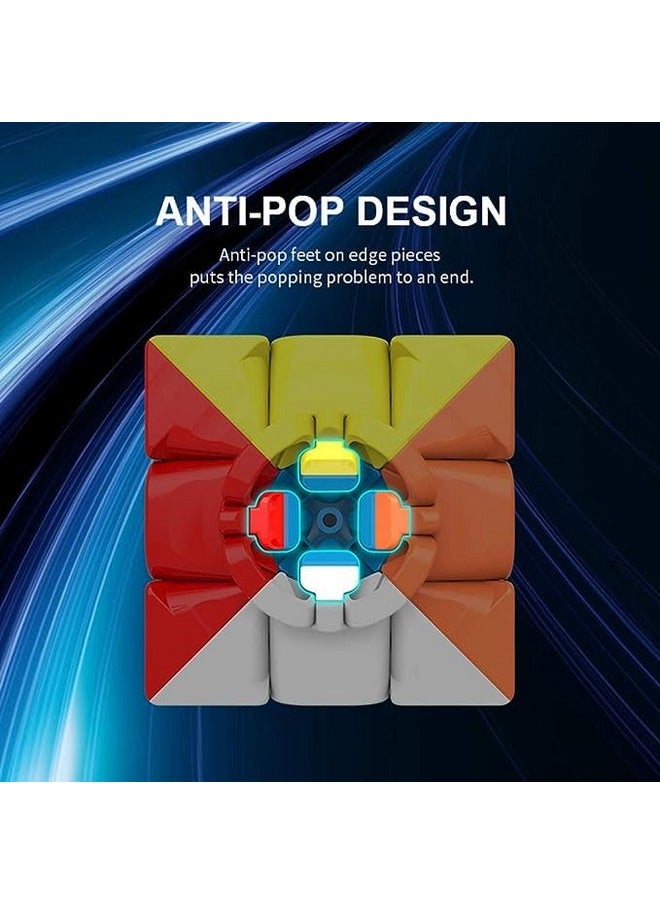 Cubelelo - Cubelelo MoYu MFJS Meilong 3C 3x3 Stickerless MoFang JiaoShi Speedcube for Kids & Adults | Magic Speedy Stress Buster Brainstorming Cube Puzzle Toy (Multicolor) - Image 1