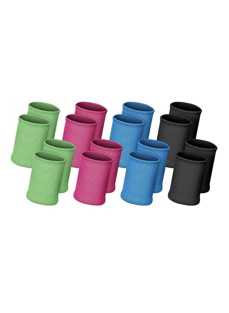 SYOSI SYOSI, 16 Pairs Cooling Wristbands, Summer Athletic Exercise Wrist Bands, Ice Cooling Wristband for Men Women Gym Yoga Outdoor Fitness Favors,  Sports Supplies - Image 1