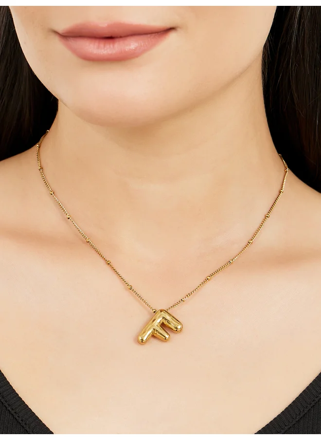 ستايلي Styli Initial F Pendant Necklace