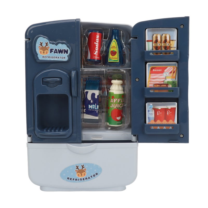 Double Door Dollhouse Refrigerator: Highly Realistic Design, Safe Eco-Friendly Materials - Smart Functionalities Miniature Dollhouse Fridge for Kids Pretend Play & Imaginative Kitchen Scenarios - Image 5