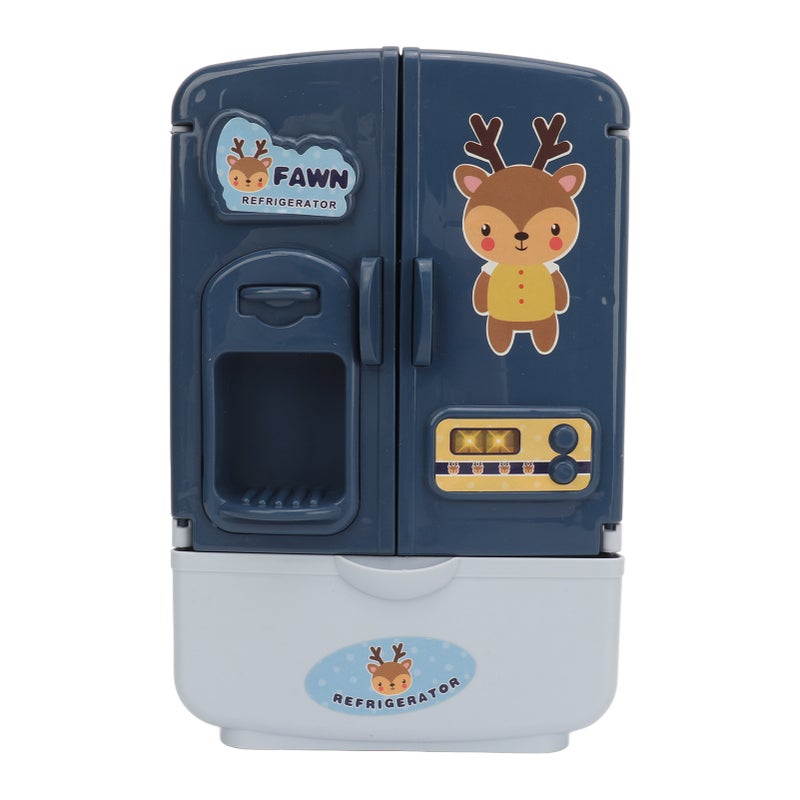 Double Door Dollhouse Refrigerator: Highly Realistic Design, Safe Eco-Friendly Materials - Smart Functionalities Miniature Dollhouse Fridge for Kids Pretend Play & Imaginative Kitchen Scenarios - Image 1
