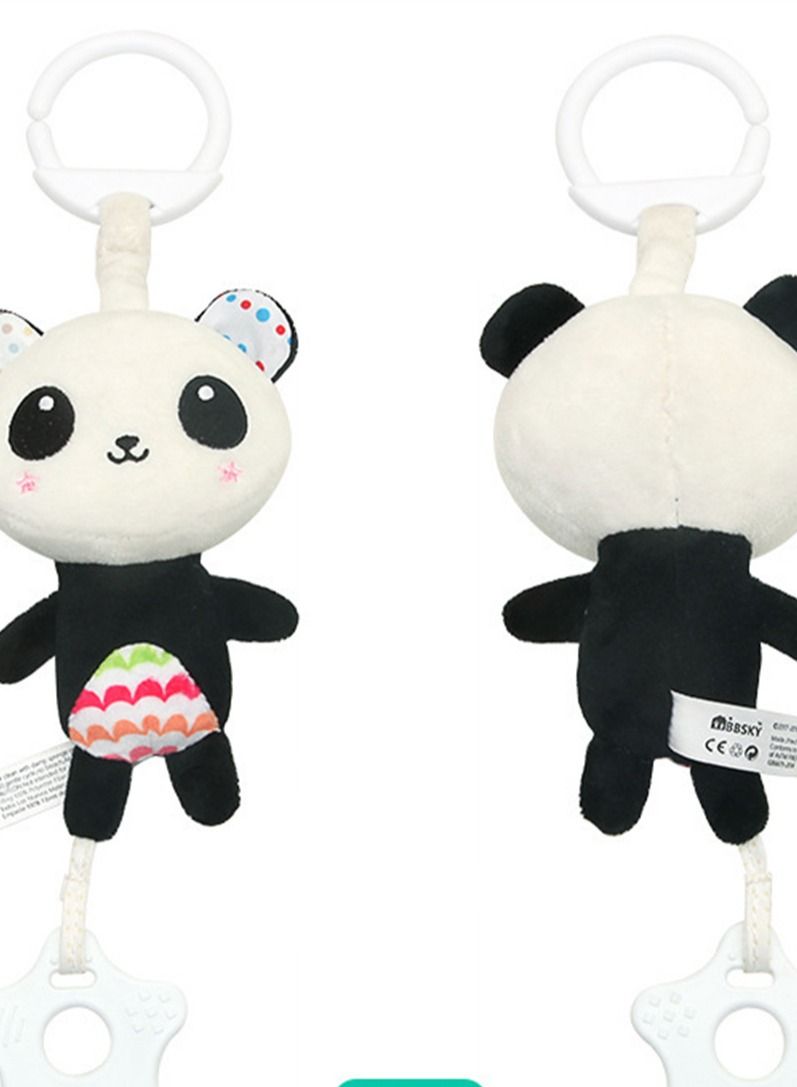 Loquat Baby Multi-Functional Dental Glue Pendant Plush Movement Vocal Music Toys Black - Image 2